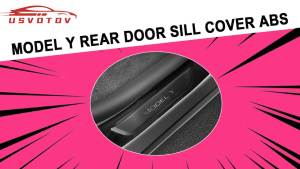 Door Sill Cover Protector For 2025 2026 Tesla Model Y Juniper Rear Welcome Pedal Guard Pad Anti-dirty Strip Interior Accessories