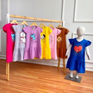 Dress Anak Perempuan - Dress Kartun 2-6/7Thn by Pineapple Kids