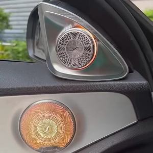 W205 GLC X253 W213 W222 W223 Led Ambient Light For Mercedes benz Accessories 4D Rotating Tweeter Midrange Cover Speaker Decora
