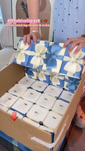 【20 Packs】BOTARE Large‑size gift bow Facial Tissue 140*175mm Virgin Wood Pulp Soft and Lightweight Suitable for the Whole Family