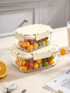 MODERN SWEETHOME | Portable Sectioned Freshkeeping Lunch Box with Fork