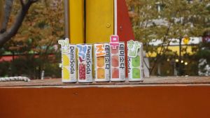 น้ำผลไม้เกาหลี น้ำโซดา DEMISODA 250ml รสพีช รสแอปเปิ้ล รสองุ่น Fruit Soda โซดาผลไม้