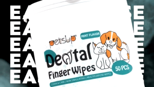 Petsup Dental Finger Wipes 50pcs Fresh Breath Oral Care Pet Teeth Cleaning Wipes Pet Oral Care No Brush Teeth Gum Tongue Cleaner Fresh Breath Mint CPC Remove Food Residue Daily Hygiene Soft Finger Slip Grooming Essentials Pet Care for Dogs & Cats
