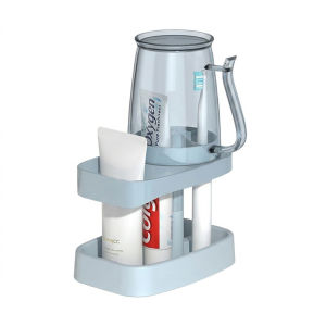 Strong Adhesive Wall Mounted Toothbrush Holder Open Drainage Cup Slot ABS Organizer Rack for Home Hotel Essentials