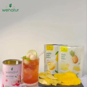 Vải Thiều Tươi Ngâm Nước Đường Đóng Lon wenatur 565g