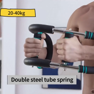 มัลติฟังก์ชั่นรูปตัวยูอุปกรณ์ออกกำลังกายในร่ม บาร์แรงต้านปรับระดับได้ 3 ระดับ Power Twister สำหรับออกกำลังกายที่บ้าน