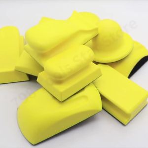Hand Sanding Block Hook and Loop Hand Grinding Block PU Foam Sanding Pads for Furniture Restoration Car Wood and Metal Polishing