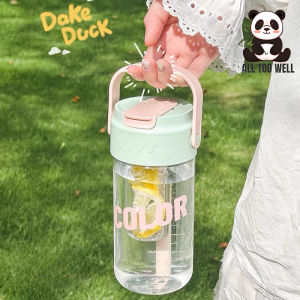 800ML Plastic Tumbler with Straw Water Cup Portable Student Water Bottle Straw Cup With Handle
