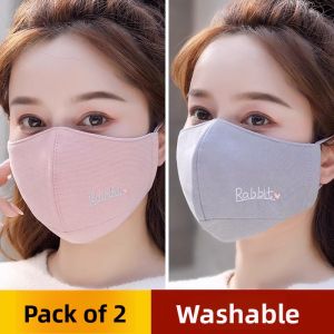 MONLEYTA | High Aesthetic Value Washable Pure Cotton Winter Fashion Warm Windproof Cold Resistant Ladies Autumn Winter Style Cloth Face Mask