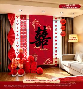 XIKUNLE | Wedding Decoration Set for Bride and Groom Room Living Room Hotel High-end Feeling