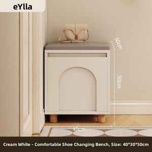 OYIla | Cream Style Storage Shoe Bench