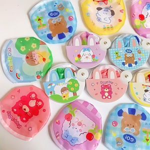 2 Cái Quạt vải gấp gọn quạt tròn cầm tay mini kiểu hàn quốc dễ thương làm phụ kiện quà tặng cho mùa hè