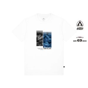 Aerostreet T Shirt Constellate Putih - Kaos T-Shirt Tshirt ABCAA