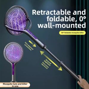 GUOQI | Telescopic Rotating Power Charging Home Use Electric Mosquito Swatter