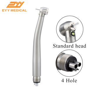 Dental turbine LED High Speed Handpiece Air Turbine 3 Water Spray Push Button 2/4 Hole Stainless Steel DENTAL PRODUCT