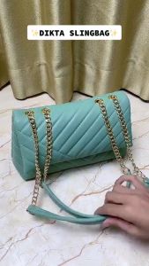 DIKTA - Tas Selempang Wanita Leather Premium Terbaru | Tas Totebag Wanita Import Quality Kekinian | Tas Shoulder Bag Wanita Elegan | Tas Slingbag Wanita Mewah | Tas Selempang Puffy Wanita OOTD | Tas Selempang Pesta Resmi Kondangan | Tas High Quality