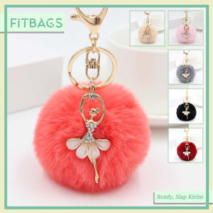 HUMAIRA Gantungan Tas Lucu Pom Pom & Gantungan Kunci Balet - CC004