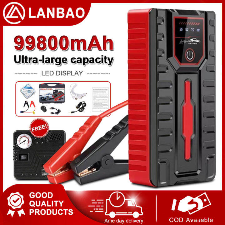 99800mAh Car Jumper Power Bank High Power Powerbank Jumper Kereta Power ...