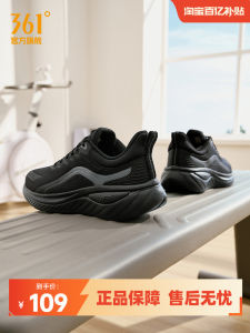 361 Mens Running Shoes Lightweight Breathable Mesh Soft Bottom Shock Absorption Autumn Winter New Style Black Sports Shoes