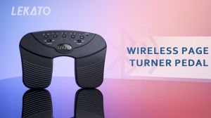 LEKATO Bluetooth Page Turner Pedal Wireless Page Turner Pedal for Guitar Violin Piano Music Sheet Flipping for Tablet Laptop