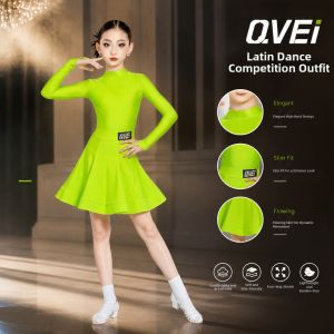 QVEi | Girls Latin Dance Competition Long Sleeve Set