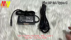Sạc laptop HP 15V - 3A 45W chân TYPE C  USB C dùng cho HP Pavilion X2 12-b010nr 12-b012ca 12-b017ca 12-b020nr kèm dây nguồn