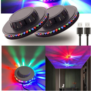 Led Colorful Rotating Disco Ball Stage Light Flashing Light Sound Activated Stage Light Disco Ball Light Home Childrens Birthday Wedding Bar Party Decoration Wall Background Decoration (1 Pack)