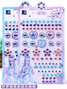 Girls Diamond Stickers Cartoon Roxy Doll Bright Sparkling 3D Gem Crystal Decoration Beauty Adhesive Artwork Childrens Toys