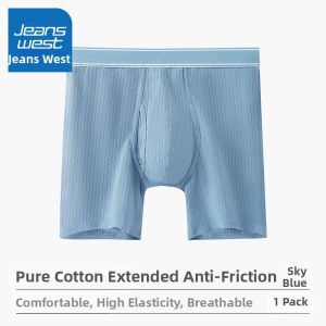 Jeanswest | Cotton Long Underwear Anti-Chafe Loose Sport Running Briefs