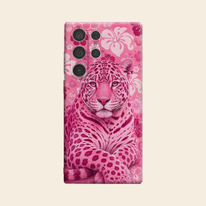 Pink Leopard Hibiscus Luxury Fashion Full Lens Protective Case for Samsung Galaxy S26 S25 S24 A56 A36 Plus Ultra