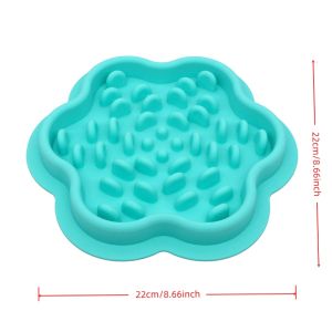 Pet cat and dog gluttony bowl dog slow food cat and dog bowl edible silicone bowl slow food mat anti-knock over neck plate
