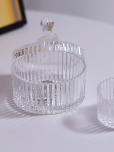 European style glass candle cup transparent yurt shaped jar household aromatherapy candle container heat resistant glass cup candy storage jar DIY handmade candle making container