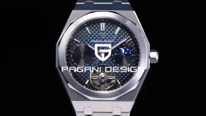 Pagani Design | PAGANI DESIGN PD-YS036 Men Automatic Watch 42MM Blue Dial Moon Phase E3255 Movement Stainless Steel Band Synthetic Sapphire Glas