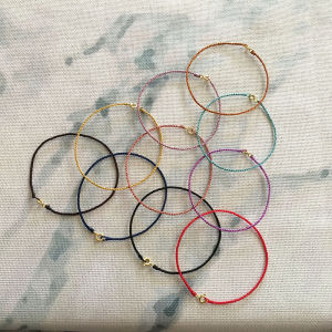 14K Gold Plated DIY Bracelet Kit Fine Style Handmade Woven Gold Thread Bracelet Beadable Ankle Chain Fashion Jewelry Accessories