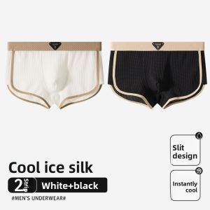 JIAZINI | Cool Ice Silk Mens Briefs Boxer Shorts