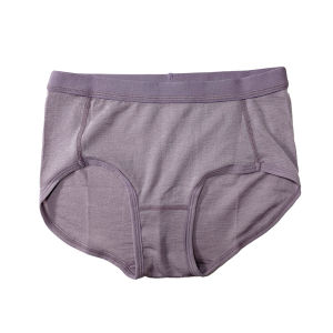 LUCASWELL Womens Merino Wool Triangle Panties Elastic Thread Shorties Solid Color Simple Four Seasons Daily Briefs