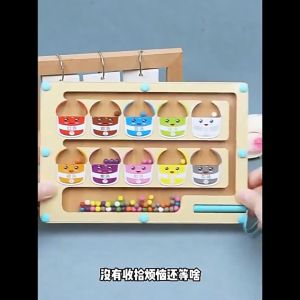 แม่เหล็กสีและจำนวนเขาวงกตแม่เหล็กไม้คณะกรรมการปริศนานับสีจับคู่เกมสำหรับเด็กวัยหัดเดินการศึกษาวิจิตรมอเตอร์ทักษะของเล่นสำหรับหนุ่มๆสาวๆ3 4 5ปีสีไม้จับคู่การเรียนรู้นับเด็กวัยหัดเดินปริศนาคณะกรรมการ