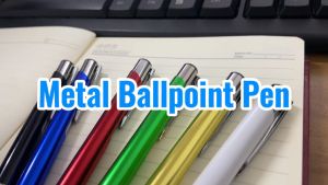 FMP 1pc Metal Ballpoint Pen Office School Stationery Retractable Ball Point Pen