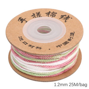 1 Roll 1.2mm Starry Sky Gradient Hand-Twisted Cotton Cord Braiding String for DIY Bracelet Jewelry Beading Handicraft Making