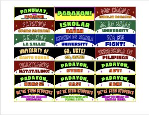 Filipino Statement Waterproof Stickers (21pcs per A4 sheet) Print and Cut 3x1 inch