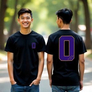 MiddleNight T-Shirt Atasan Kaos Edisi Nomor Punggung 9 Belakang bahan 24s free stiker