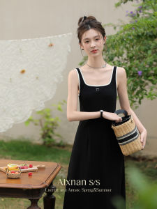 Đầm Dây Đen Phong Cách Pháp Giúp Gọn Gàng