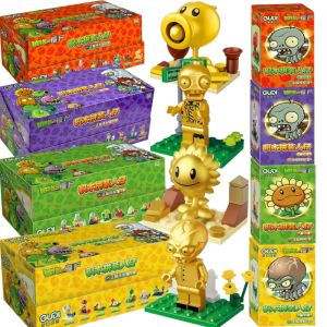 GUDI Plants vs. Zombies PVZ Cartoon Anime Model Educational Small Pellet Assembly Building Block Figures Toys Children Gifts