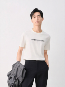 Summer New Fashionable Casual Mens T-shirt Thin Texture