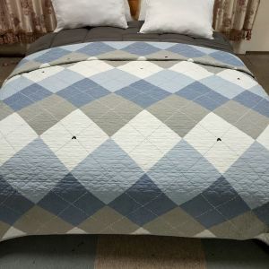 ผ้าปูที่นอนผ้าฝ้ายแท้สองด้านลายใบไม้พืชฤดูร้อนฝาครอบเสาถั่วลดราคาปรับแต่งได้สําหรับฤดูร้อนและฤดูใบไม้ร่วง