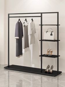 Clothing Store Hanger Display Stand Floor Womens Clothing Store Clothes Rack Iron Display Island Shelf Simple Clothes Shelf