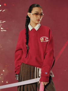 Champion | Chinese Year of the Horse Round Neck Sweater Hoodie Red