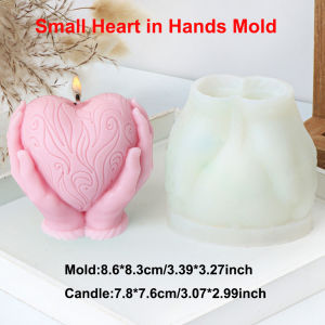 Holding Love in Hand Candle Mold Rose in Hand Resin Casting Silicone Mold for DIY Aromatherapy Candles Wax Plaster Home Decor