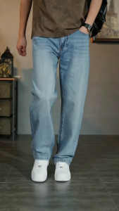 Quần Dài Jean Nam Màu Ghi Xám Chất Cotton Thoải Mái Chuẩn Form Việt - TP Jeans