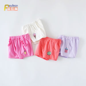 Summer Thin Cotton Short Pants for Baby Girls Toddler Kids Outdoor Wearable Leggings A-Class Comfortable Breathable Clothing